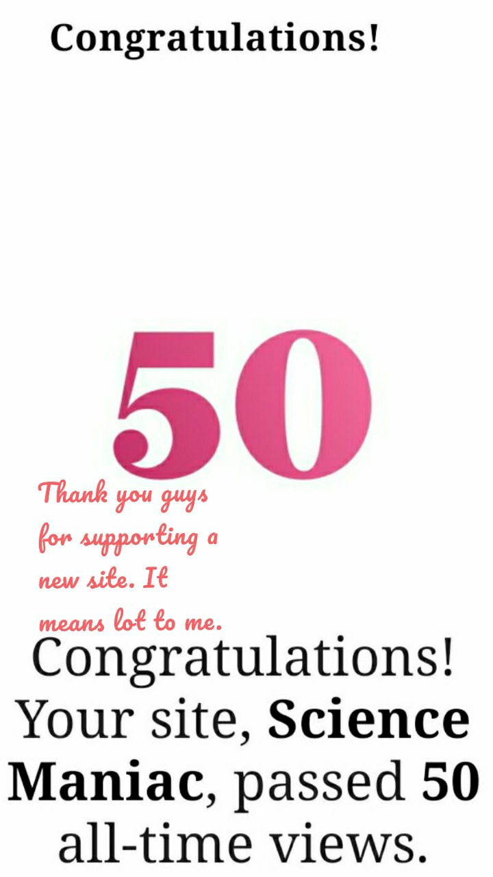 Thank you guys for supporting a new site. It means lot to me.